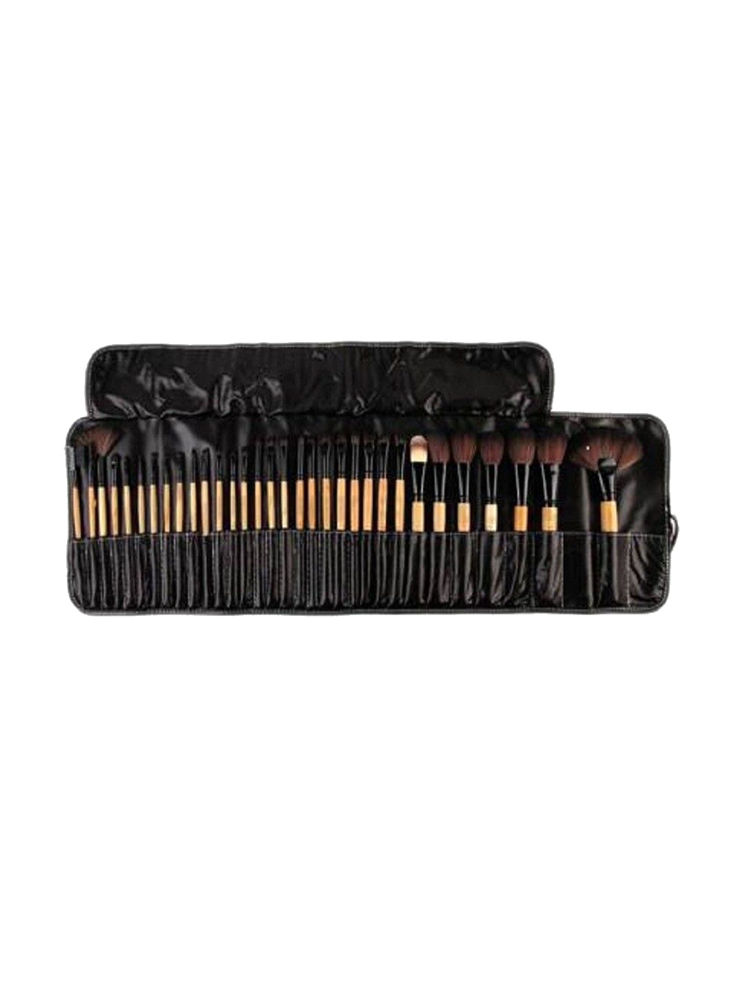 

Yoana Set Of 32 Professional Series Makeup Brushes With Leather Pouch, Black