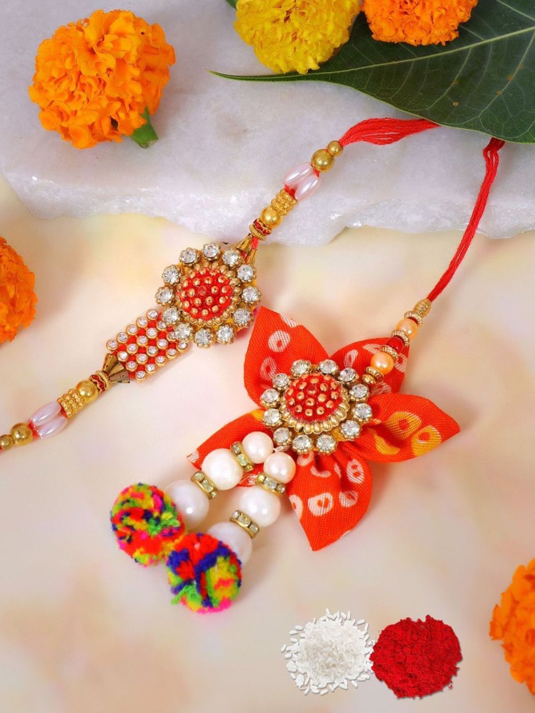 

Crunchy Fashion Thread Rakhi, Red