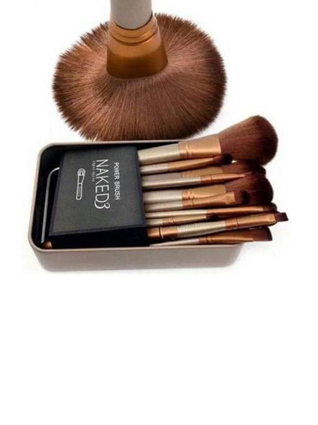 

Yoana Set Of 12 Real Techniques Makeup Naked Brush With Storage Box, Gold