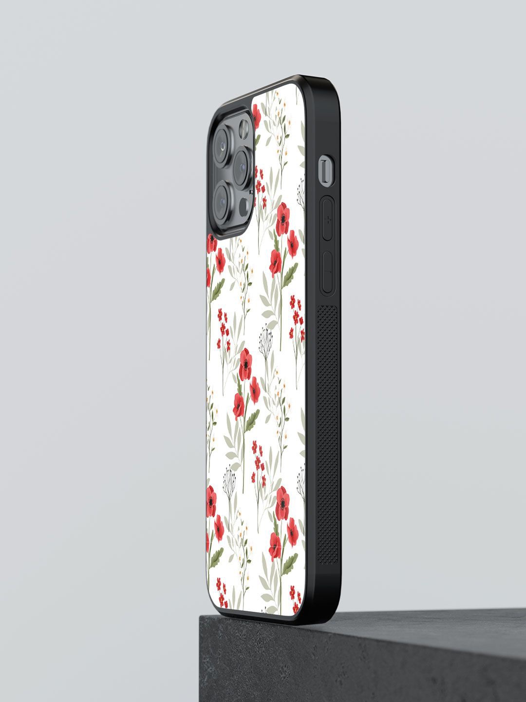 

macmerise Floral Printed iPhone 13 Pro Back Case Mobile Accessories, White