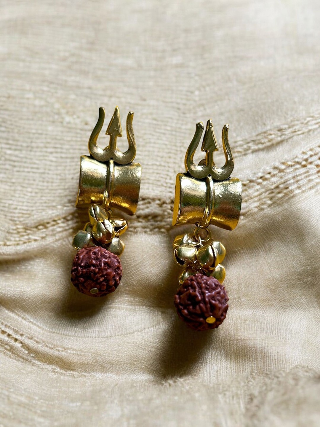 

JEWELWATI Gold-Plated Classic Drop Earrings