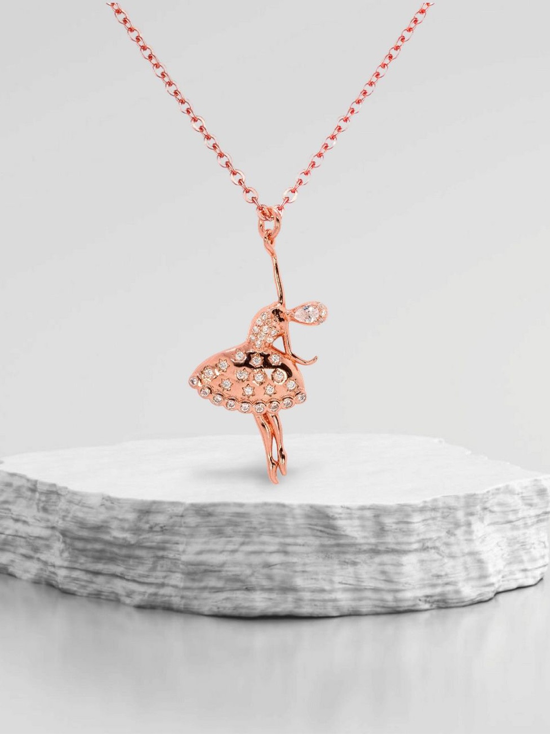 

De Flossy Silver Sterling Silver Rose Gold-Plated Chain