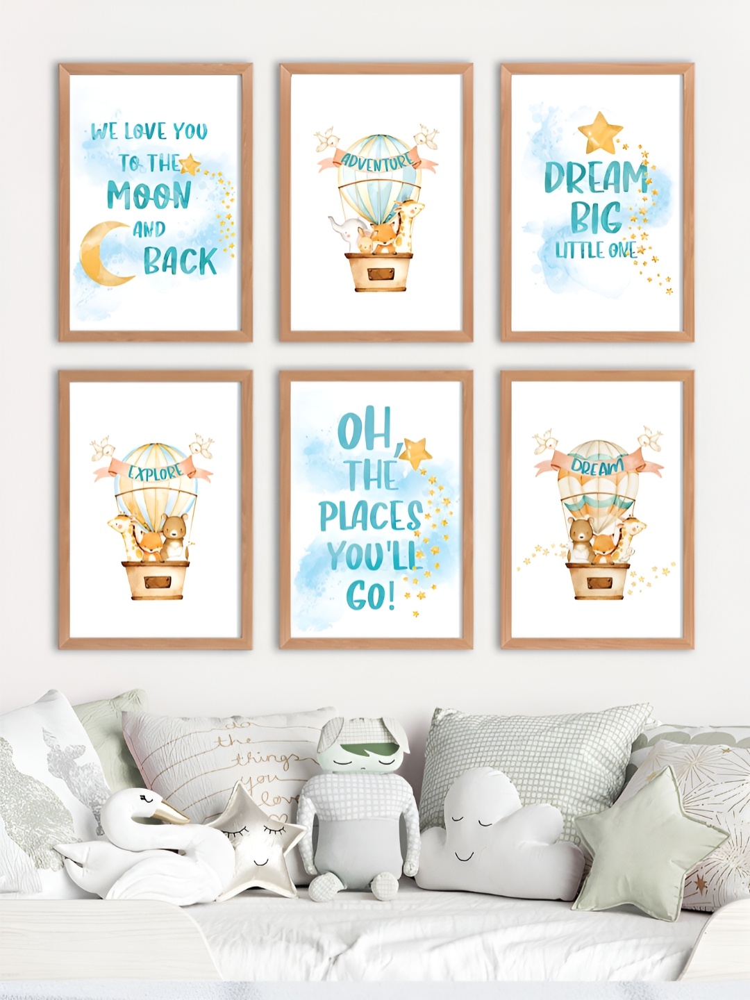 

My Kids Wall Beige & White 6 Pieces Other Wall Art