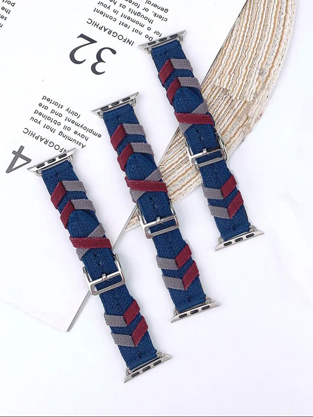 

PEEPERLY Braided Essence Fusion Fibre Compatible Smart Watch Straps, Blue