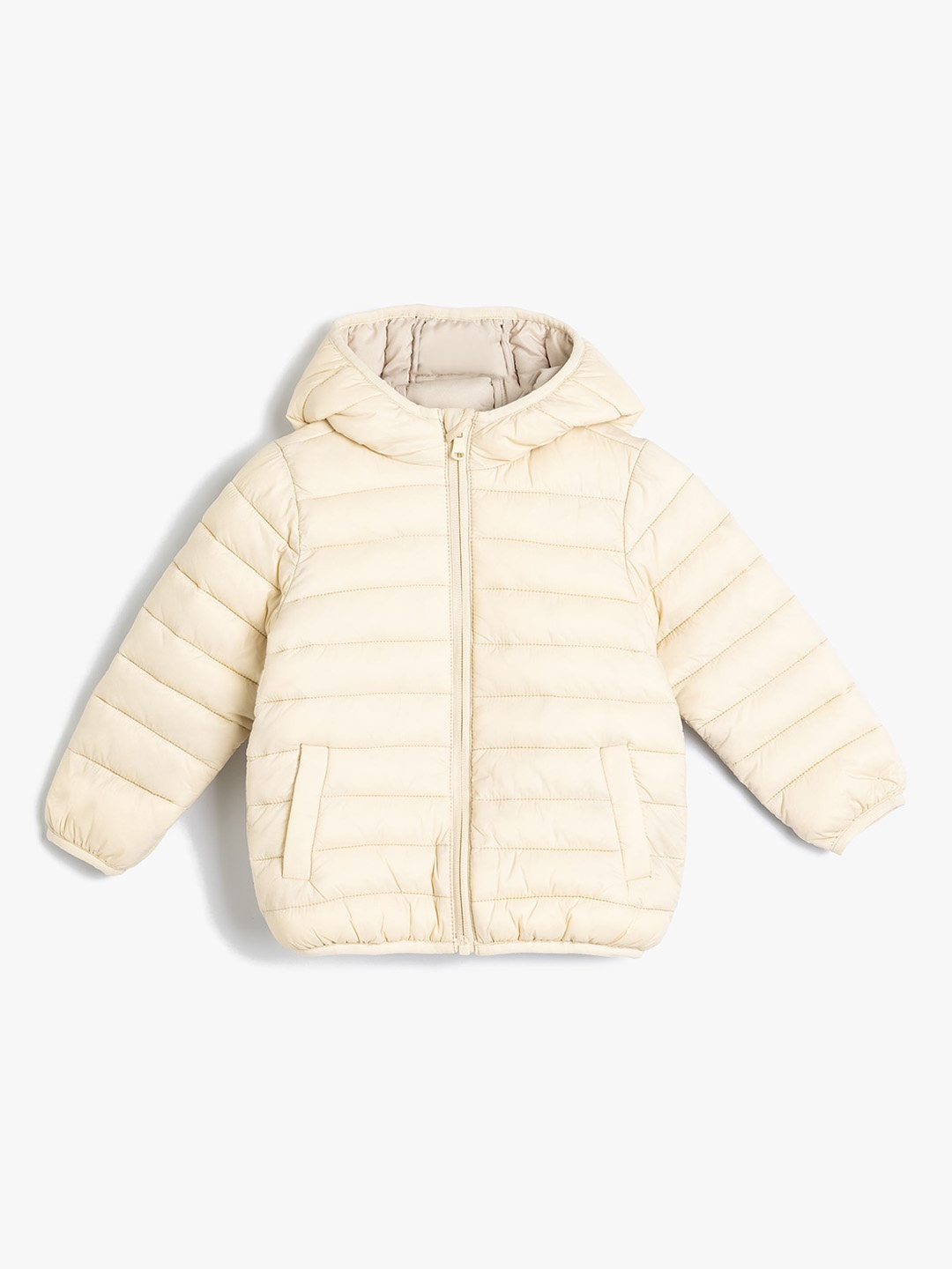 

Koton Boys Solid Hooded Puffer Jacket, Beige