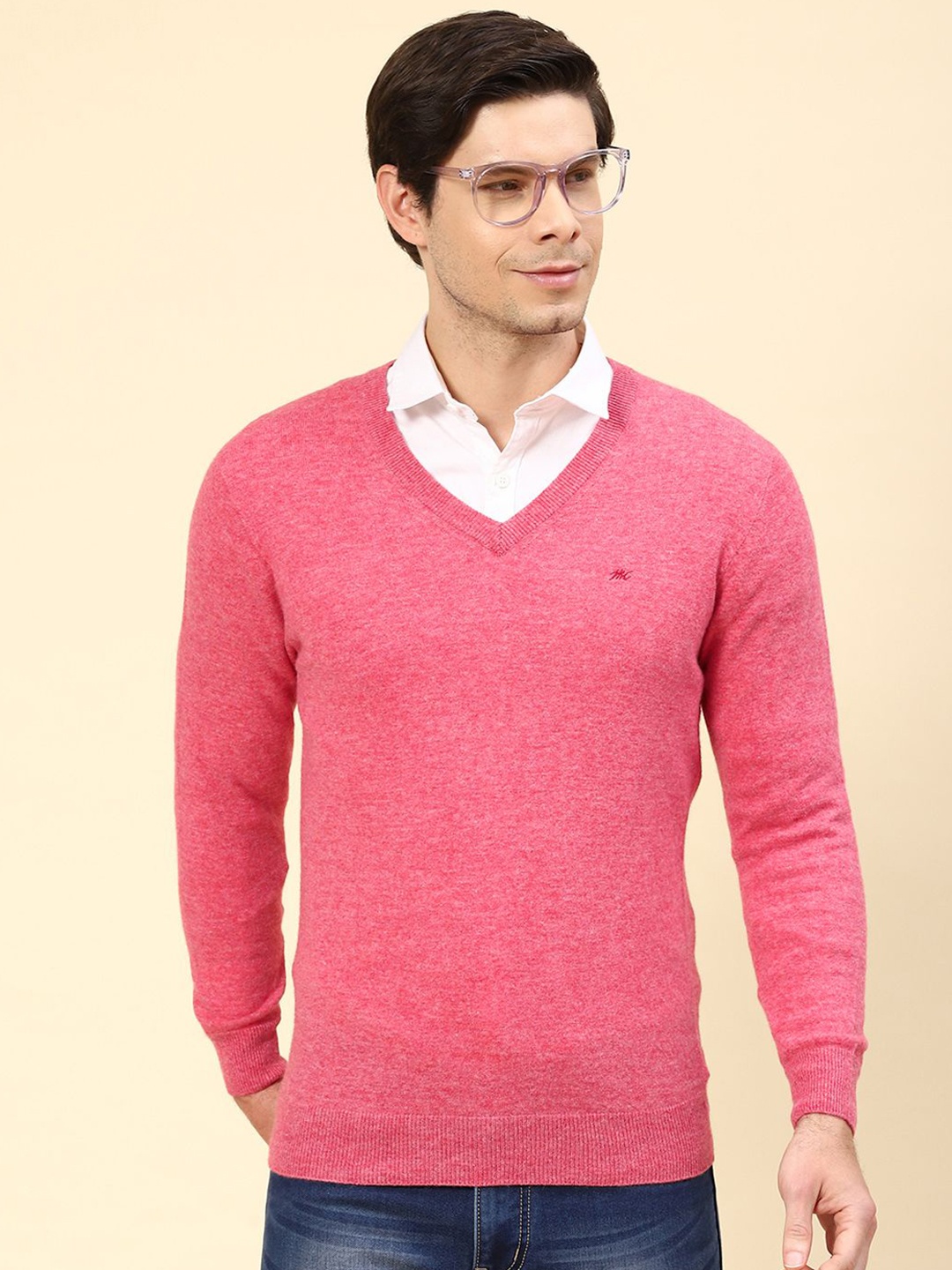 

Monte Carlo Men Woollen Pullover, Pink