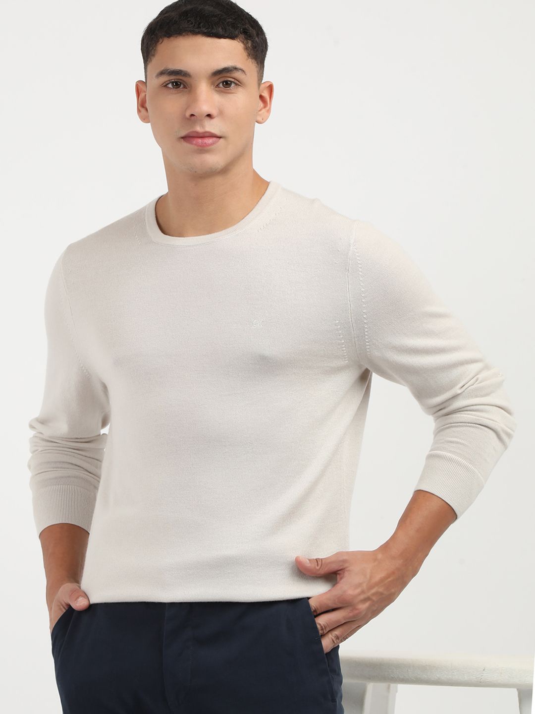 

Calvin Klein Jeans Men Woollen Pullover, Beige