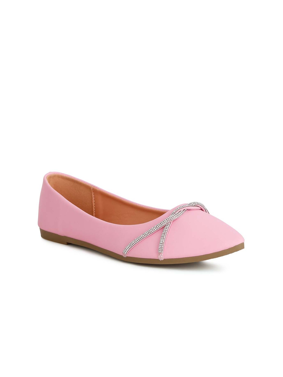 

London Rag Women Western - Embellished Ballerinas Flats, Pink