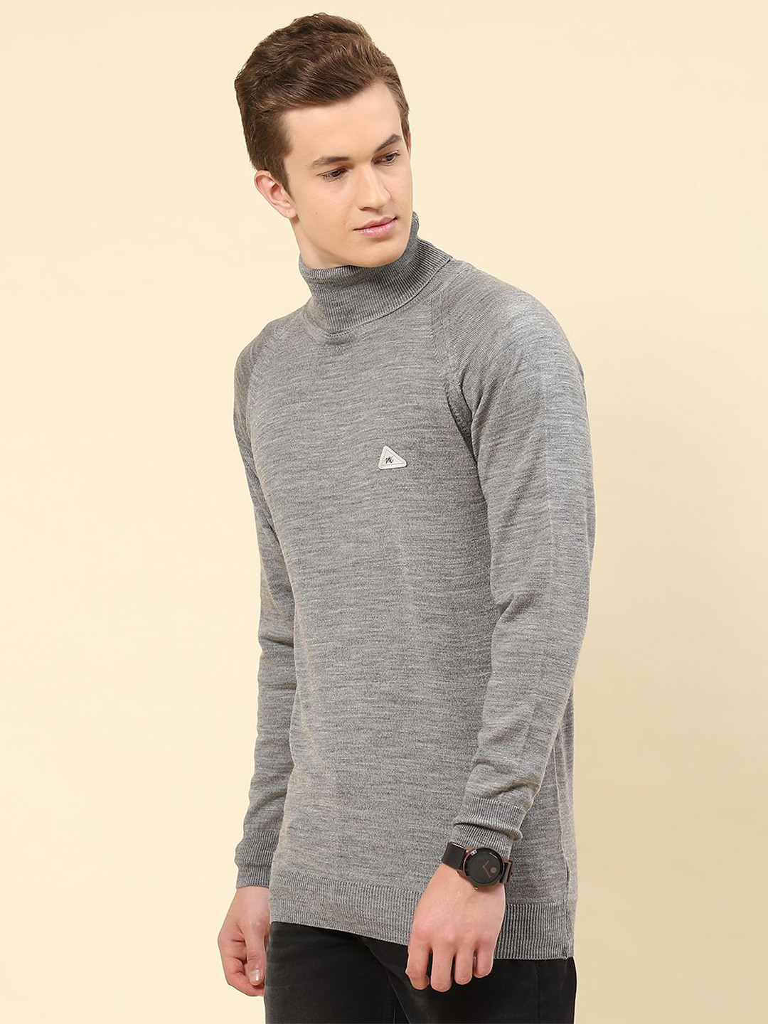 

Monte Carlo Men Woollen Pullover, Grey