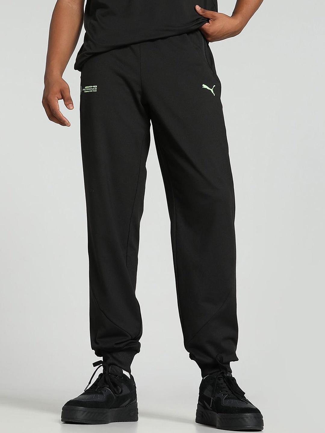 

PUMA Motorsport Brand Logo Cotton Track Pants, Black