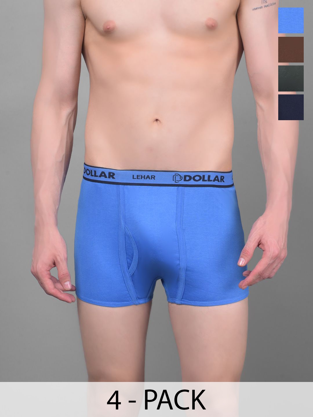 

Dollar Lehar Pack of 4 Assorted Cotton Trunk-MLHTR-08-AST3-PO4