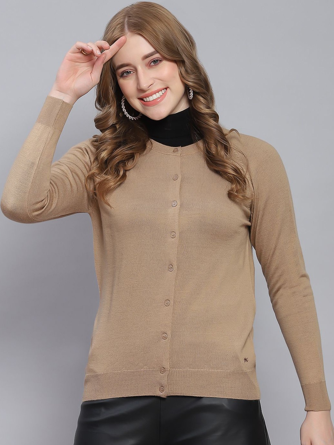 

Monte Carlo Women Woollen Cardigan, Brown