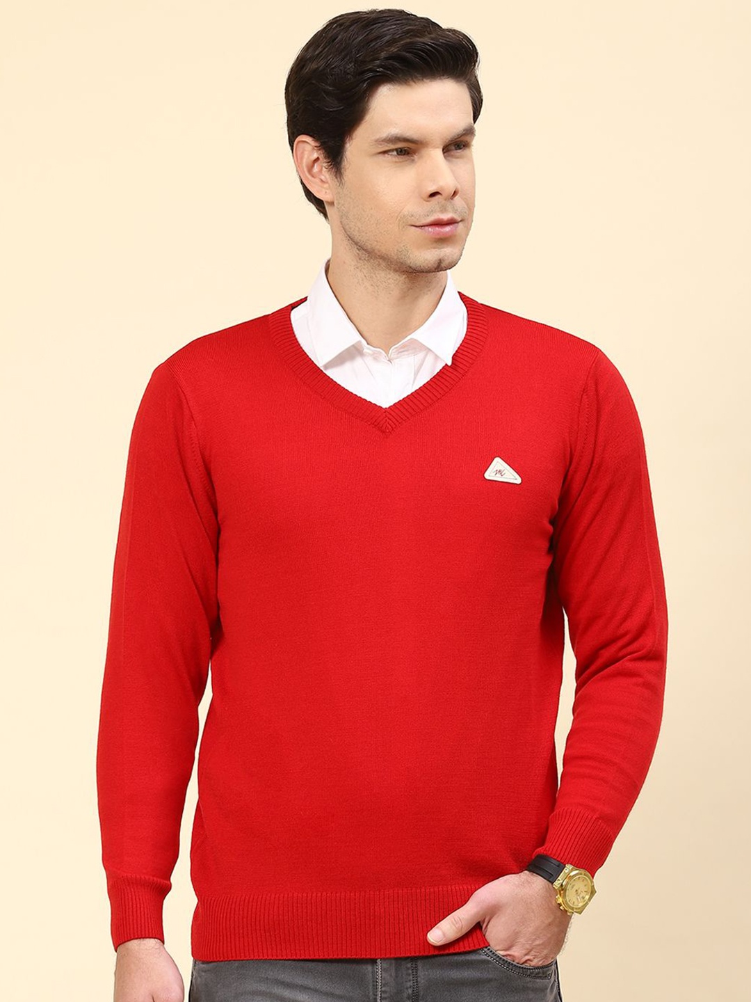 

Monte Carlo Men Woollen Pullover, Red