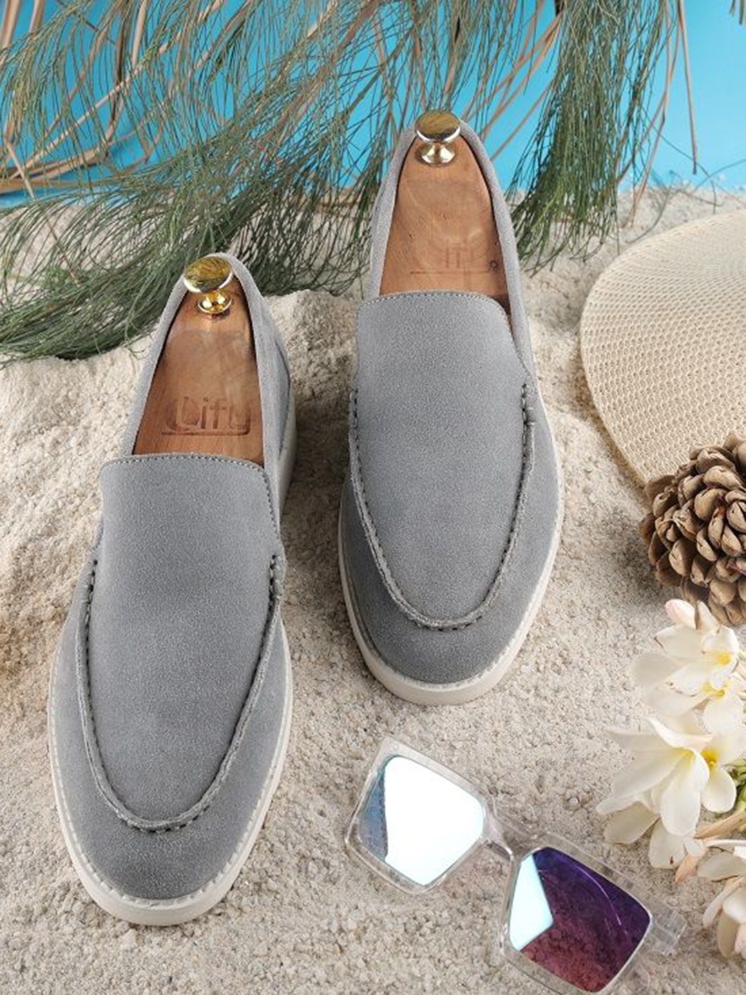 

GRIFFIN Men Lightweight Loafers, Grey