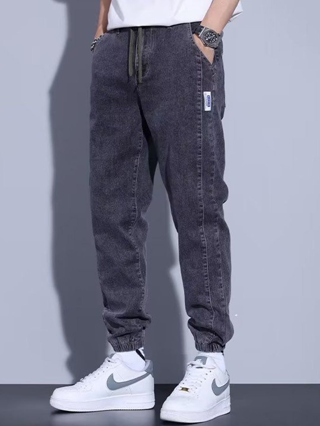 

StyleCast Men Jogger Cotton Stretchable Jeans, Black