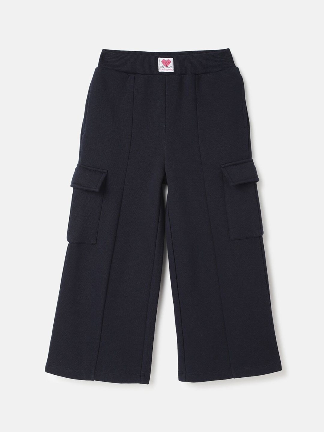 

United Colors of Benetton Girls Mid-Rise Cargos Trousers, Blue