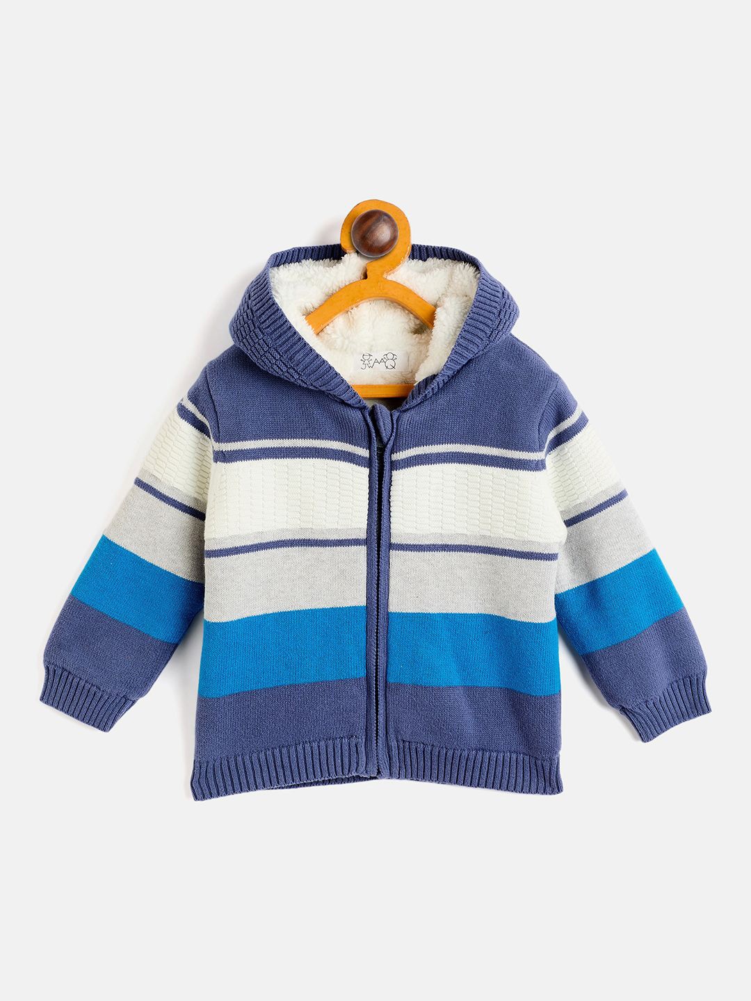 

JWAAQ Boys Striped Cardigan, Navy blue