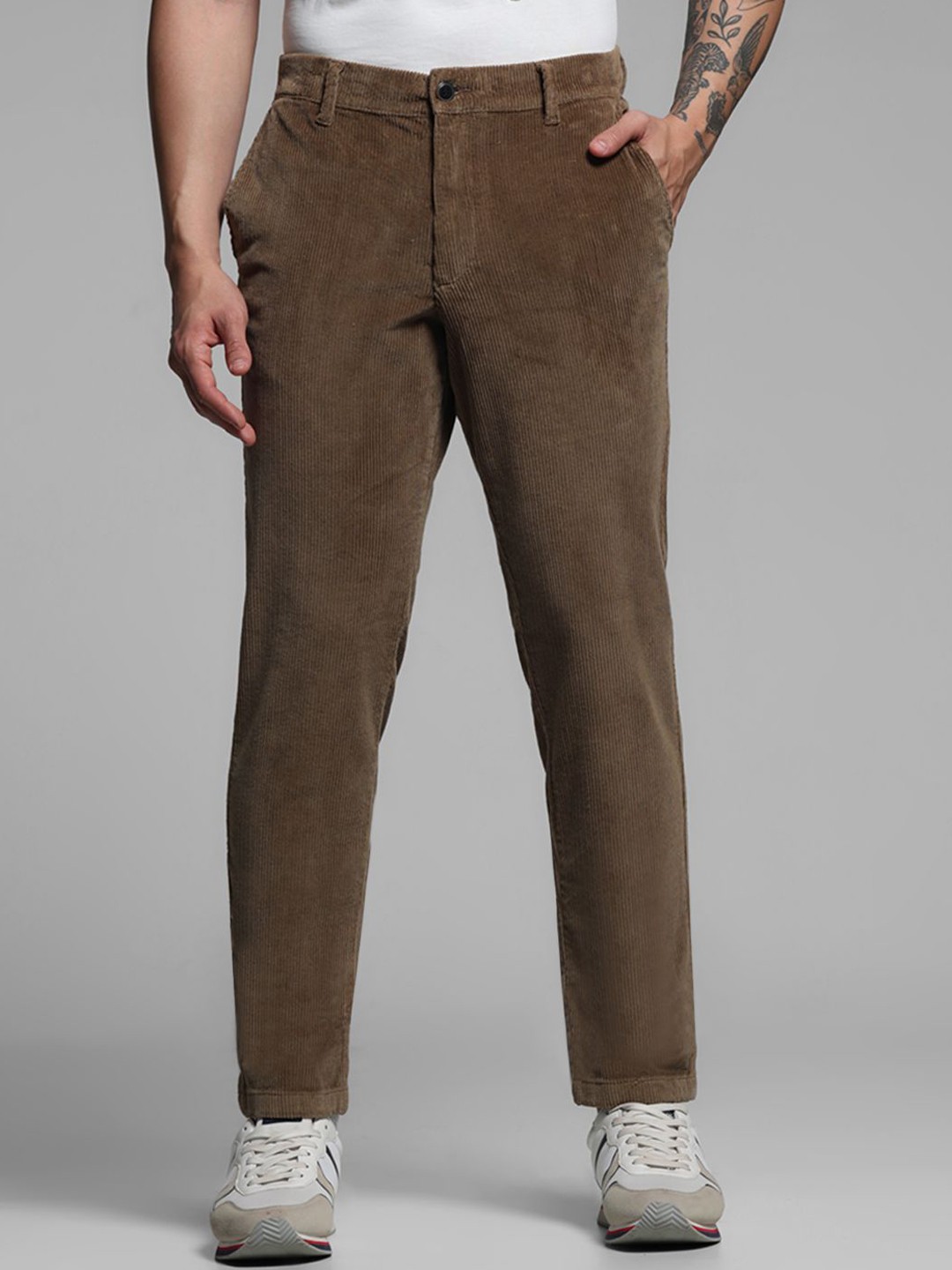 

Jack & Jones Men Slim Fit Trousers, Brown