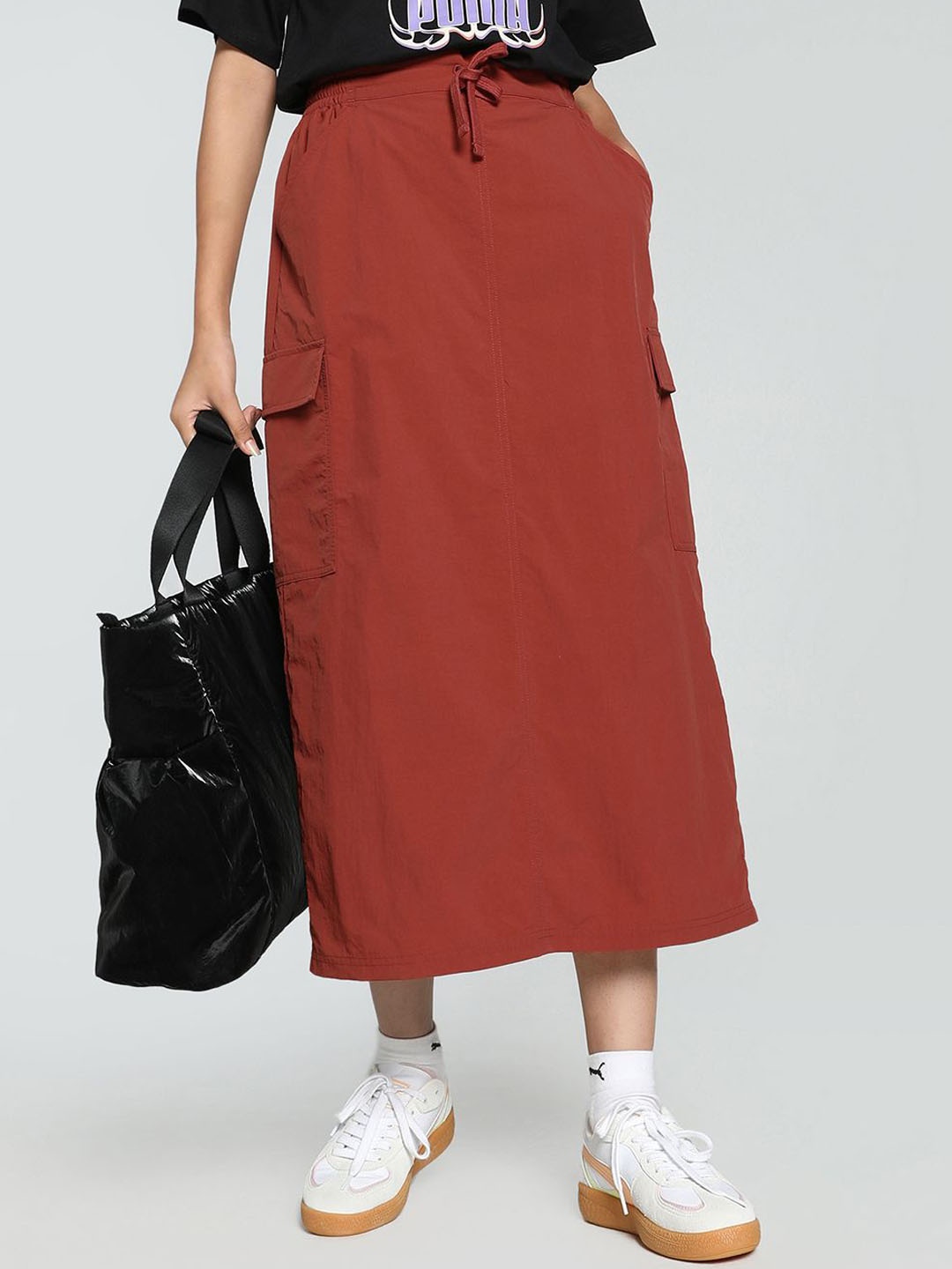 

Puma Downtown Cargo Midi Skirt, Maroon