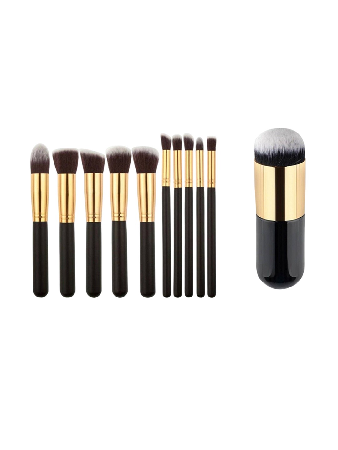

Yoana Set Of 11-Pcs Makeup Brush Set, Black