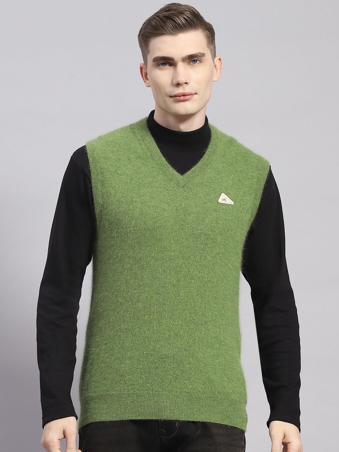 

Monte Carlo Men Woollen Sweater Vest, Green