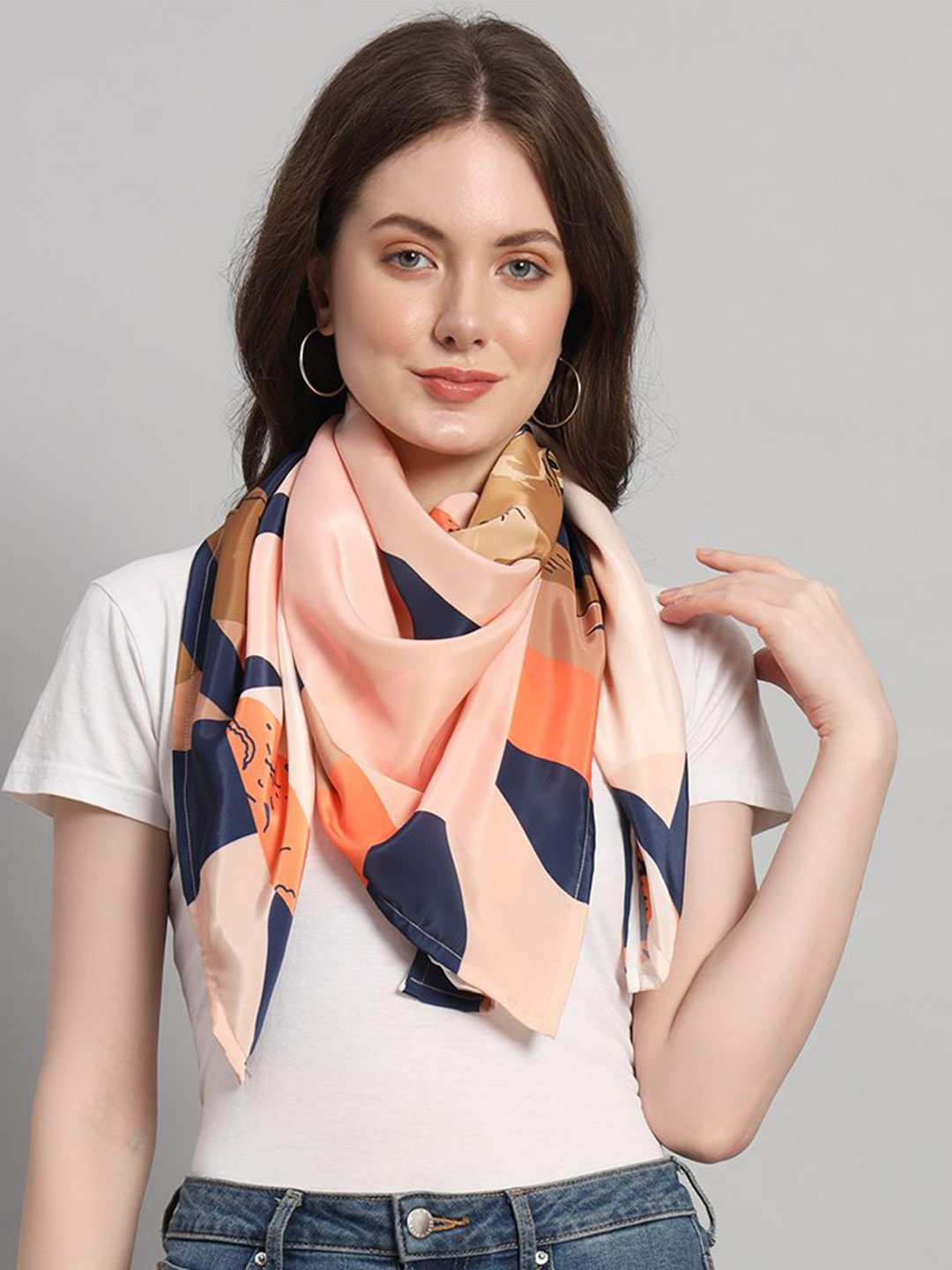 

Ravaiyaa Women Printed Scarf, Orange