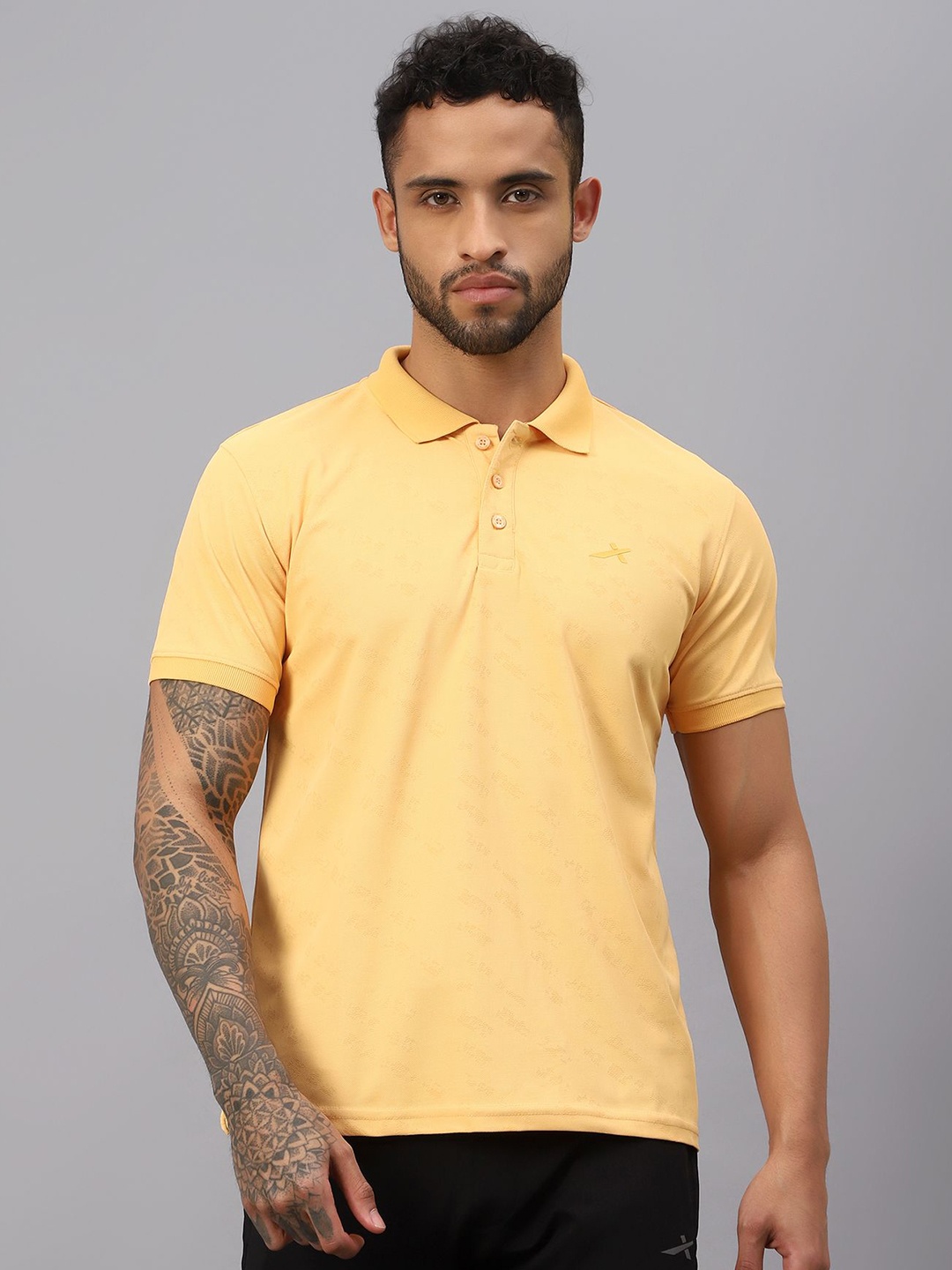 

VECTOR X Men Solid Polo Collar T-Shirt, Yellow