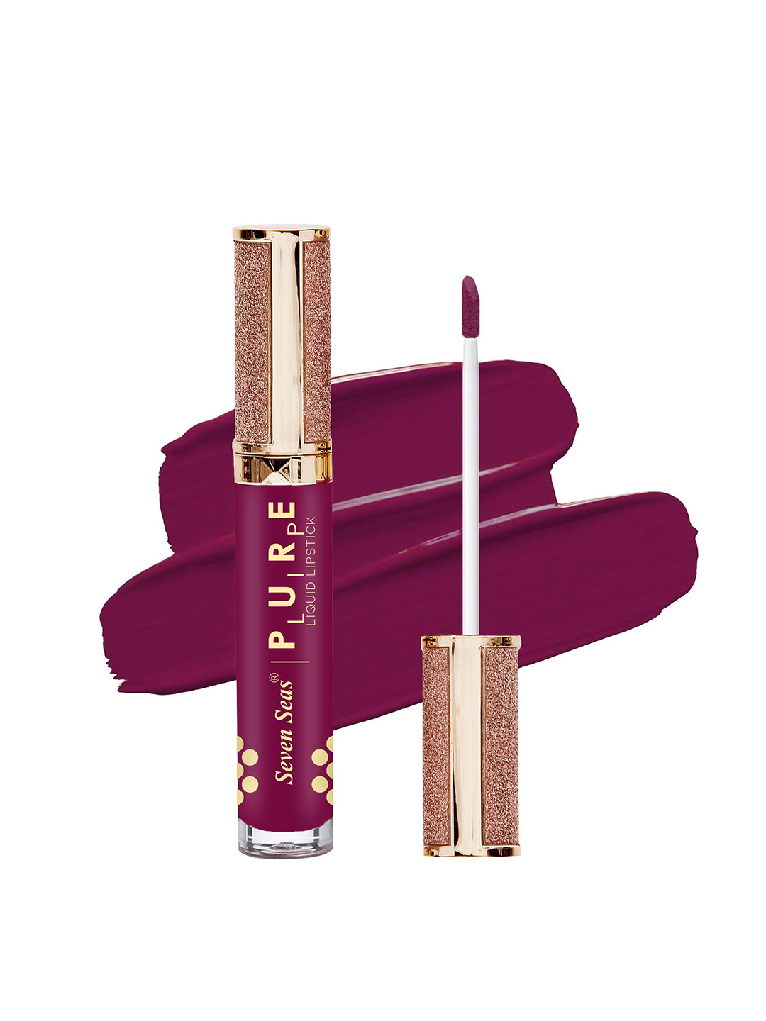 

Seven Seas Pure Lip Long Lasting & Smudge-Proof Liquid Lipstick 7 ml - Rose 2, Purple