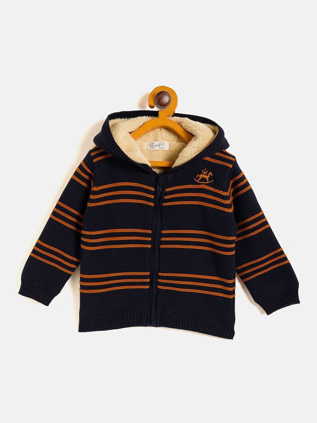 

JWAAQ Boys Striped Cardigan, Navy blue