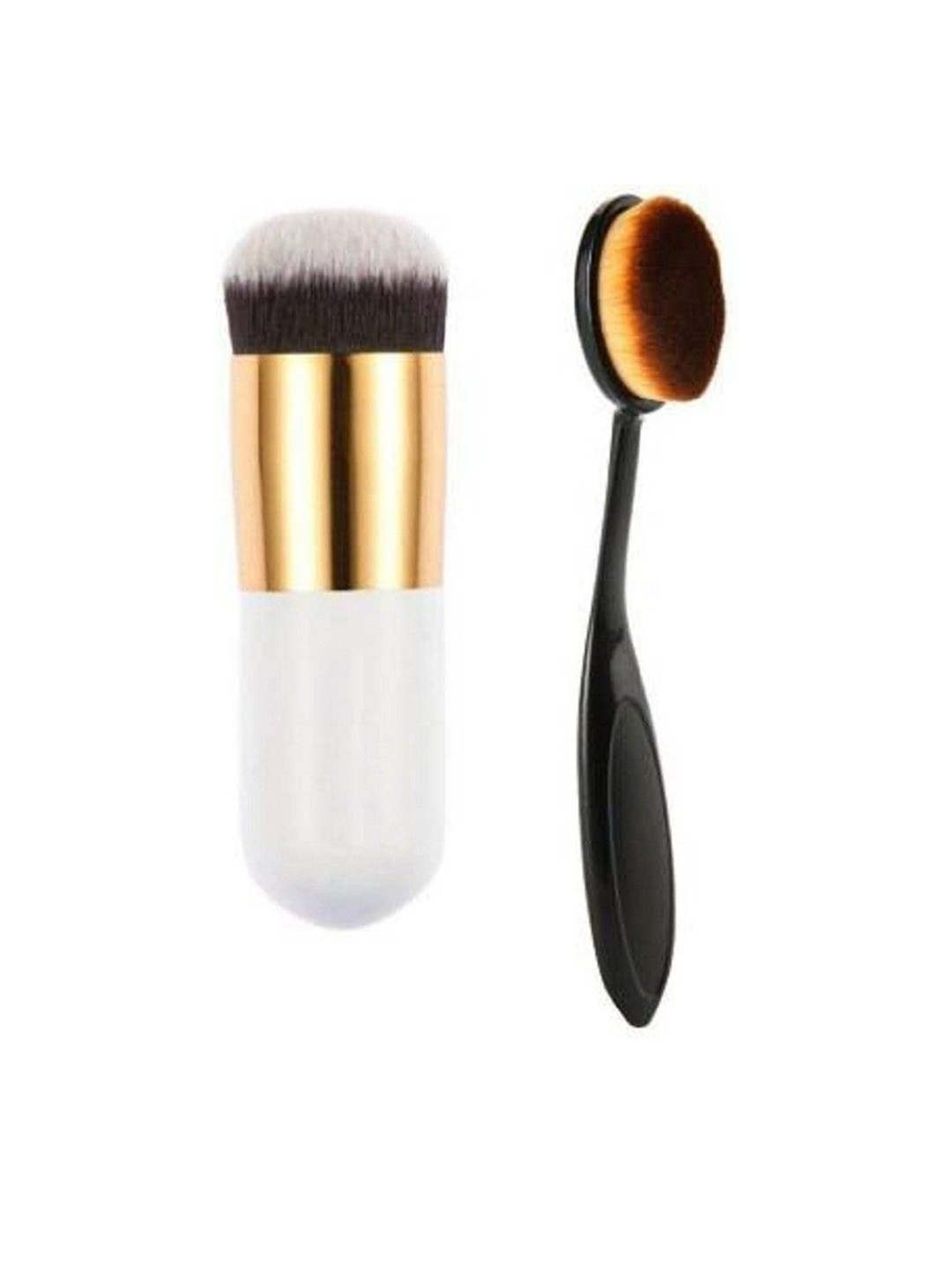 

Yoana Set of 2 Professional & Oval Foundation Brushes, Black