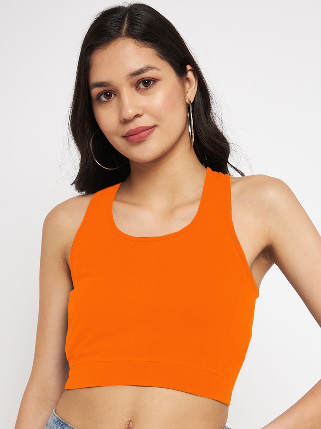 

BRINNS Cotton Crop Top, Orange