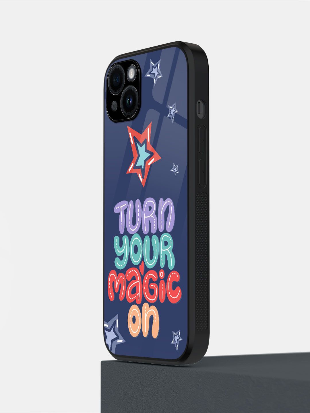 

macmerise Typography Printed iPhone 14 Plus Back Case Mobile Accessories, Navy blue
