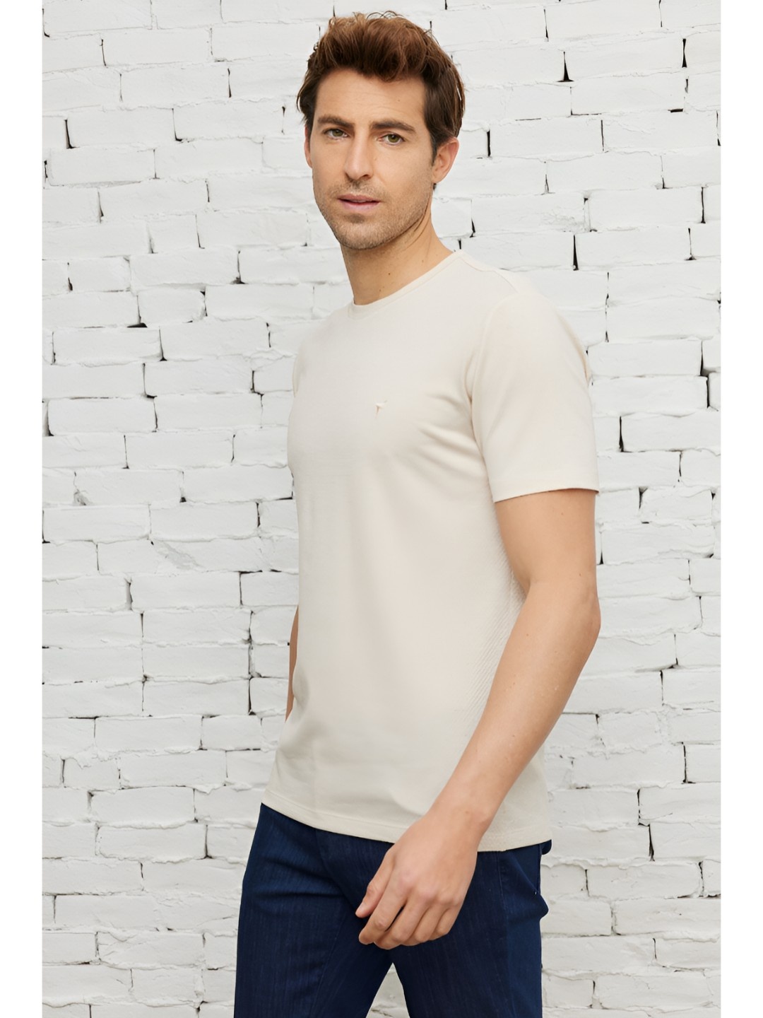 

ALTINYILDIZ CLASSICS AC Co. Men Printed Henley Neck Pockets T-shirt, Na