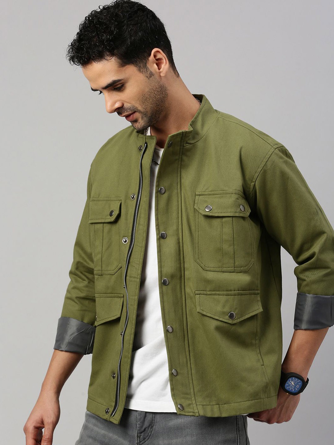 

VOXATI Men Tailored Jacket, Olive