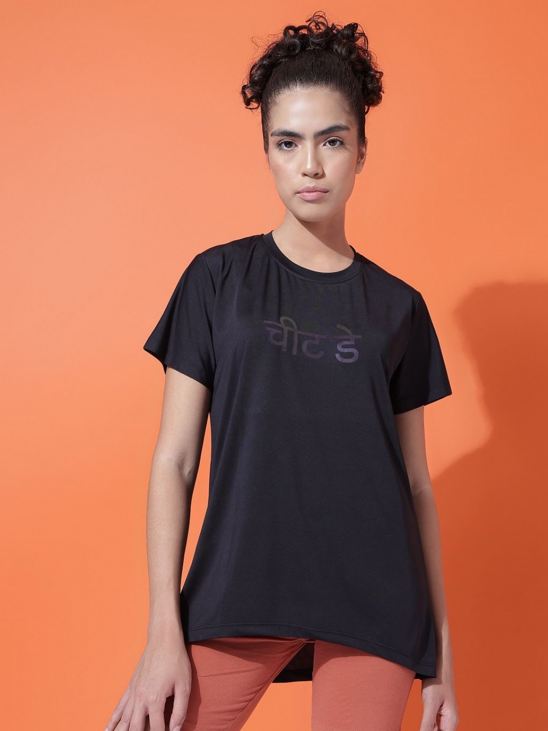 

MKH Women Typography Printed Round Neck T-Shirt, Black
