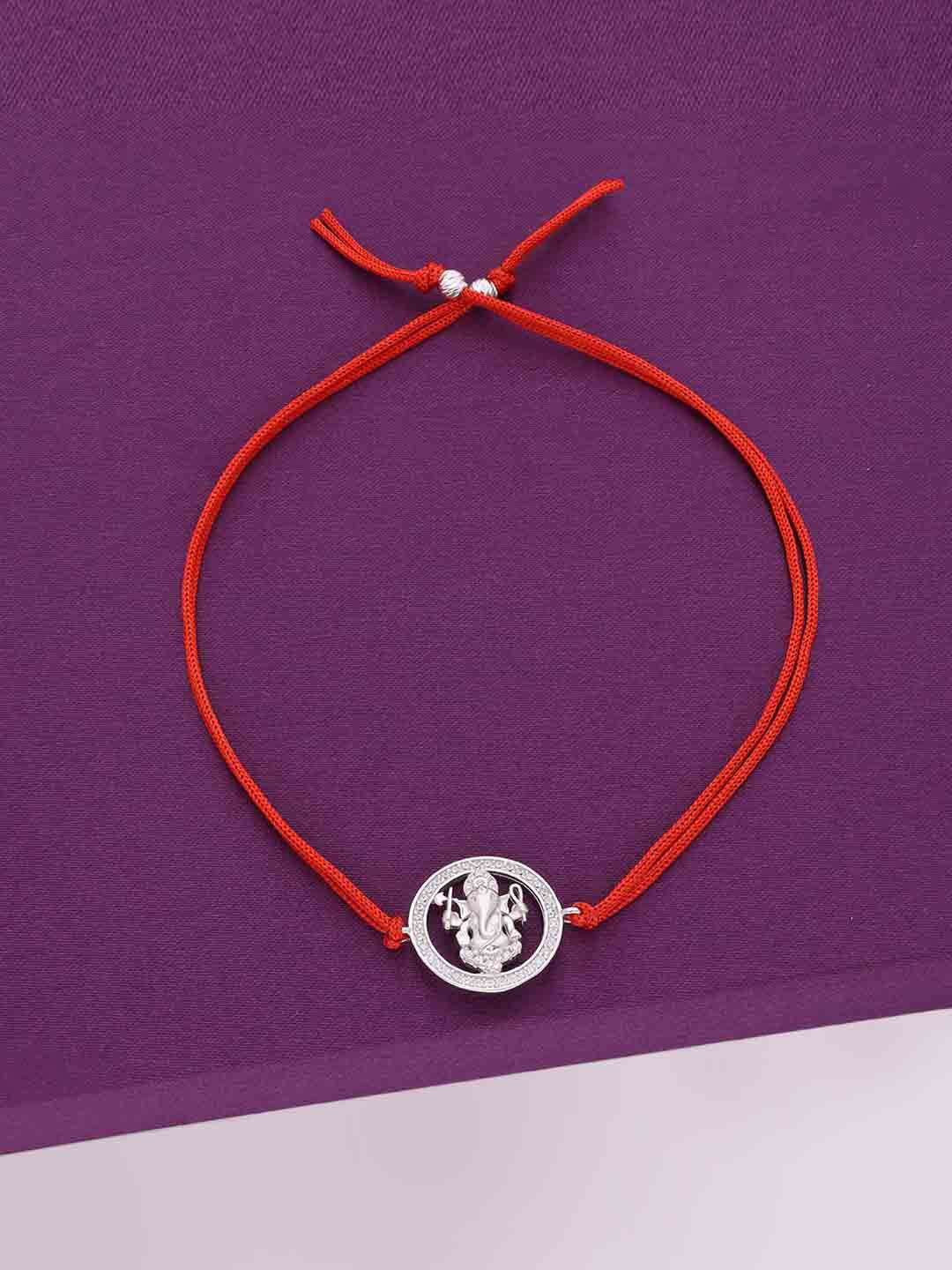 

KAI JEWEL Sterling Silver Lord Ganesha Thread Rakhi
