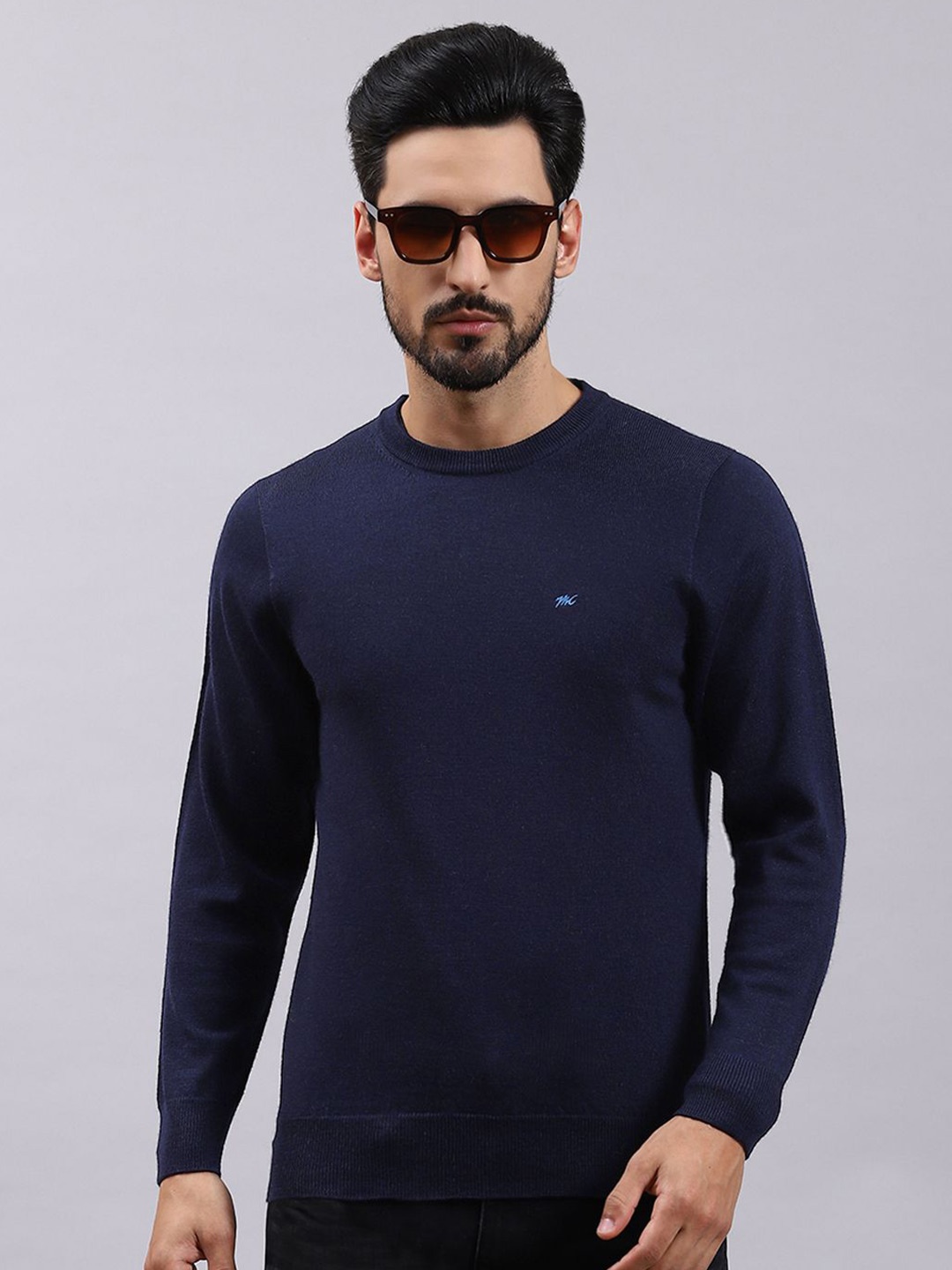 

Monte Carlo Men Woollen Pullover, Navy blue