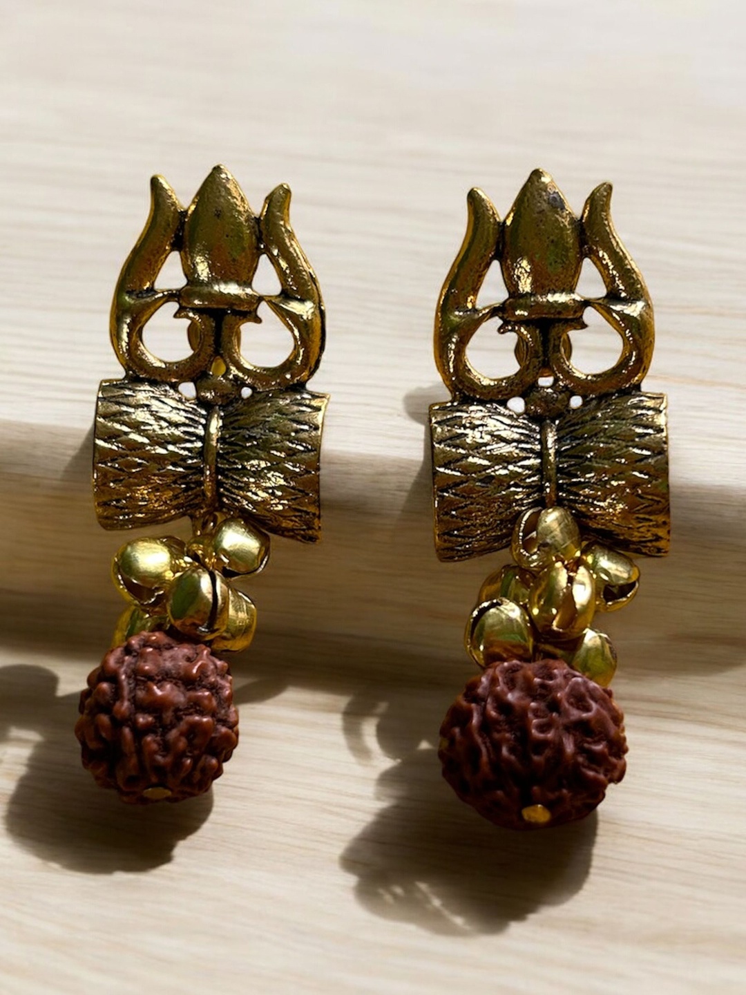 

JEWELWATI Gold-Plated German Silver Classic Drop Earrings