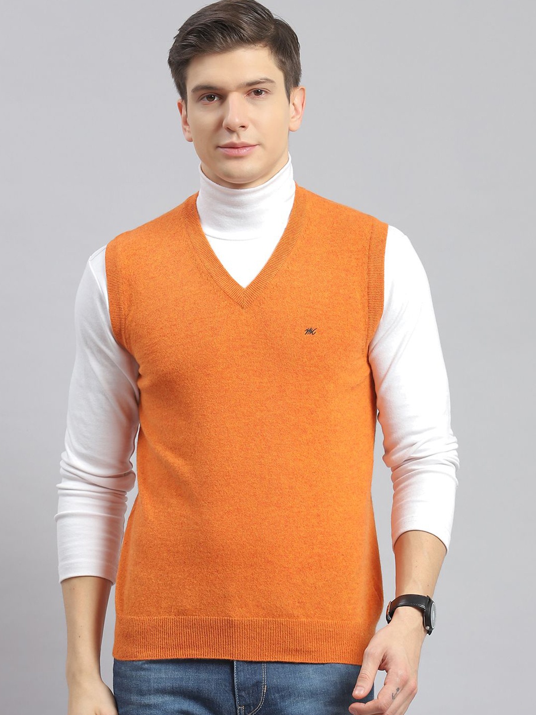 

Monte Carlo Men Woollen Pullover, Orange