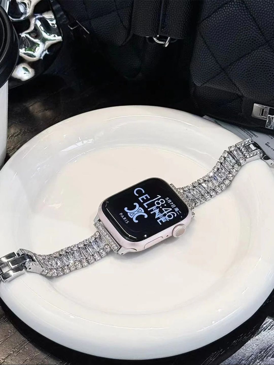 

PEEPERLY Exquisite Metal Compatible Smartwatch Strap, Silver