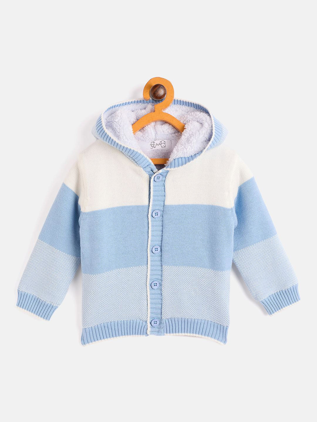 

JWAAQ Unisex Kids Colourblocked Cardigan, Blue