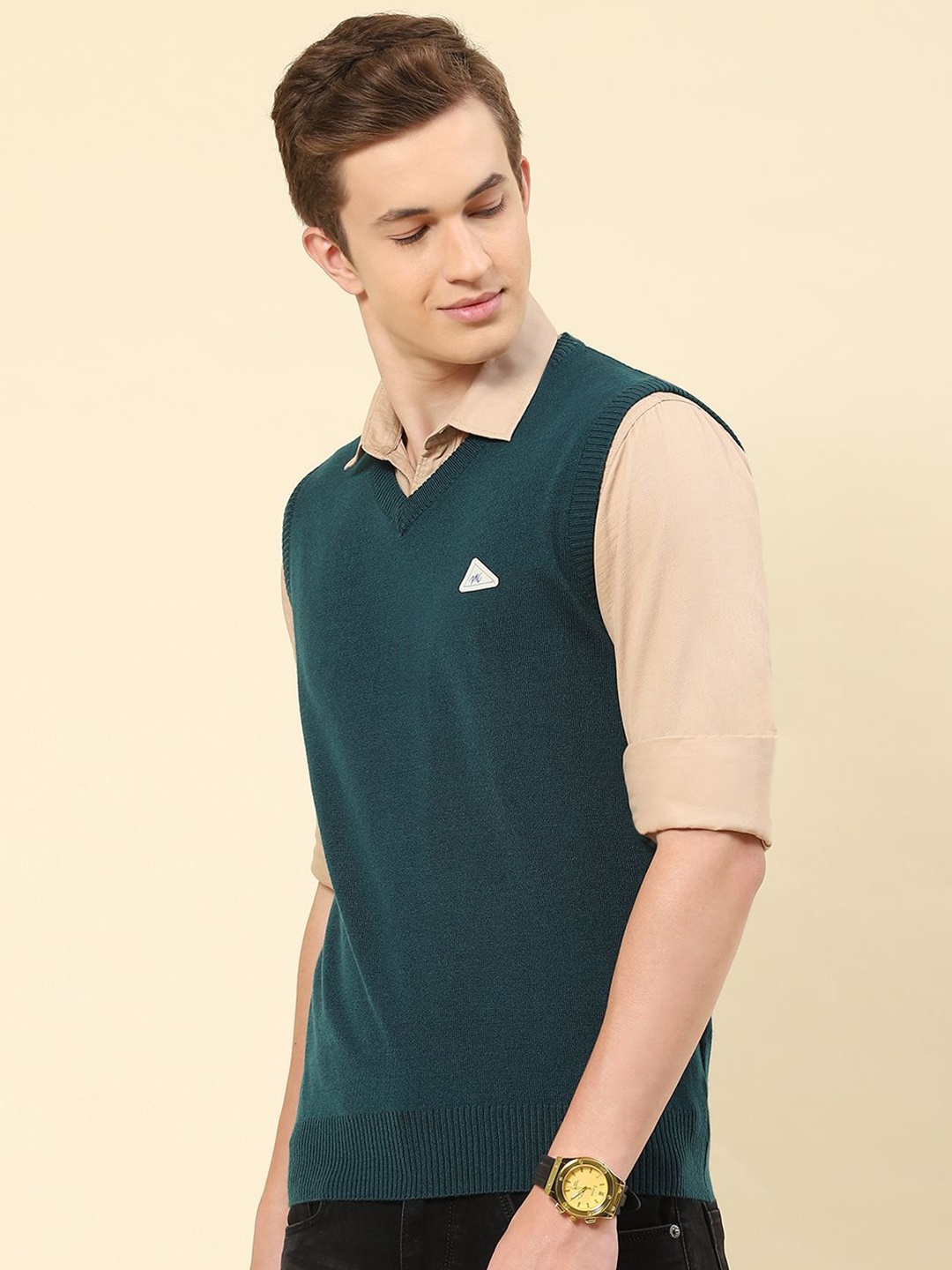 

Monte Carlo Men Woollen Sweater Vest, Teal