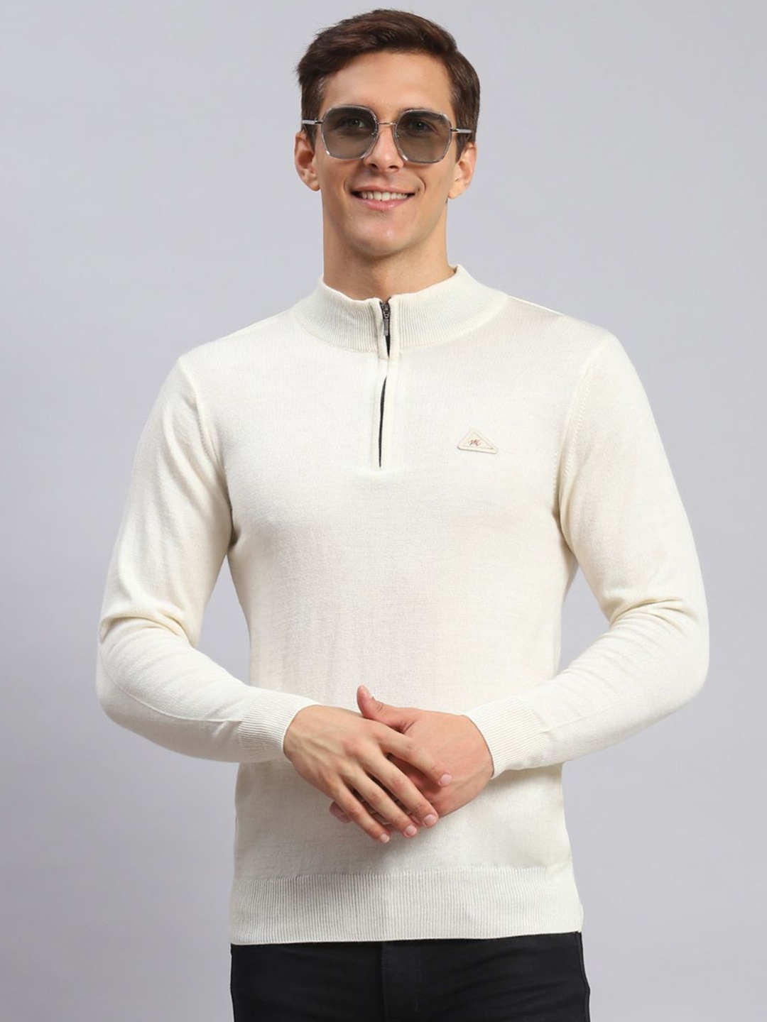 

Monte Carlo Men Woollen Pullover, Cream