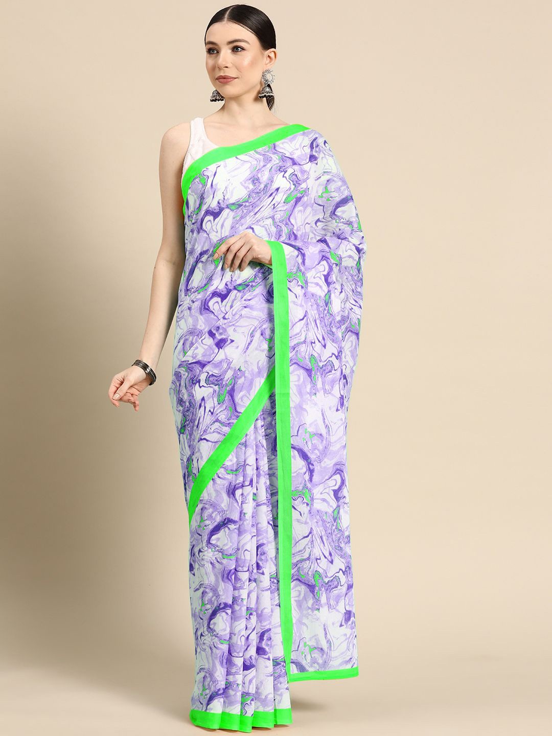 

BUTA BUTI Pure Cotton Saree, Green