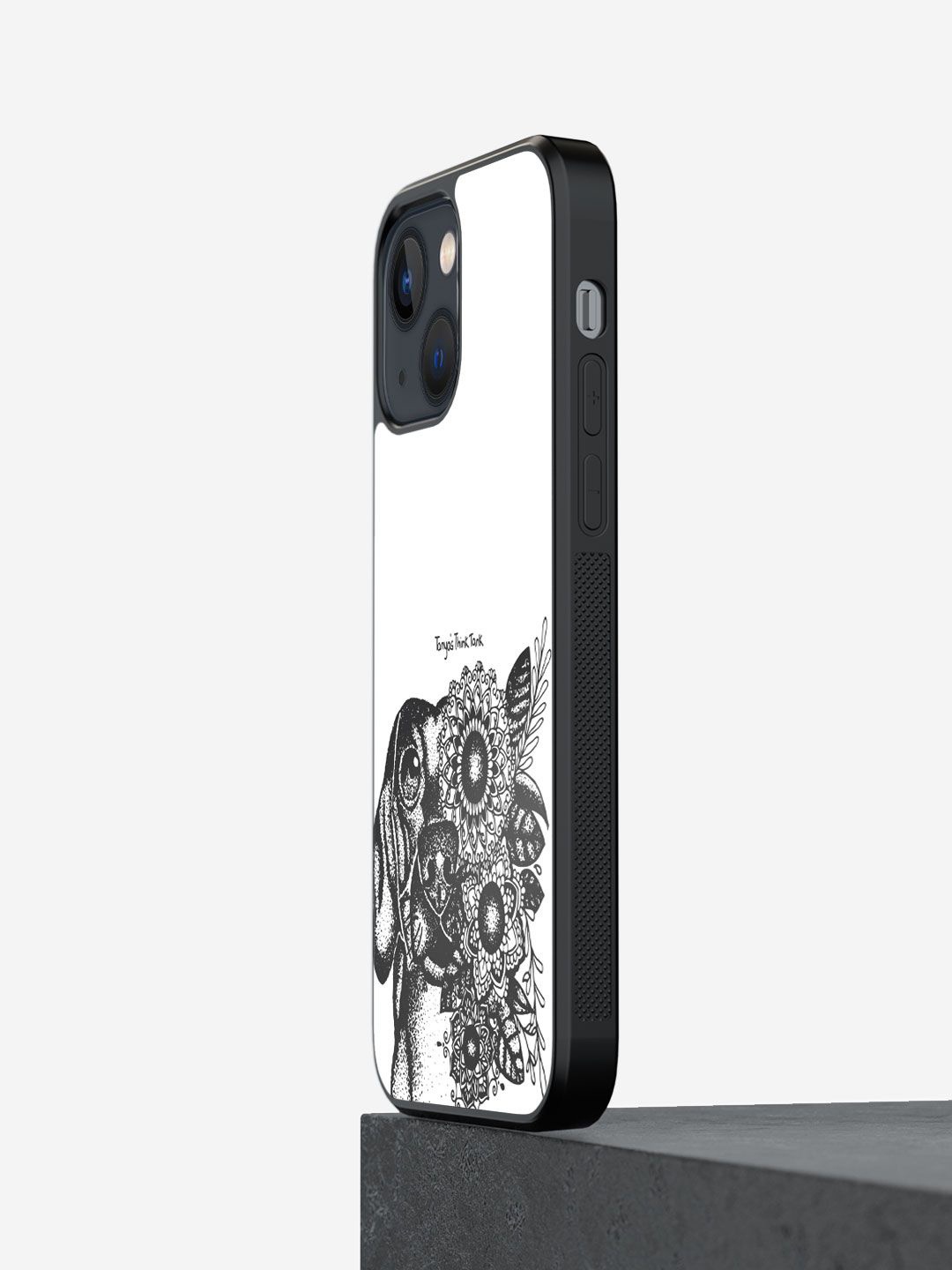 

macmerise Abstract Printed iPhone 13 Mini Back Case Mobile Accessories, White