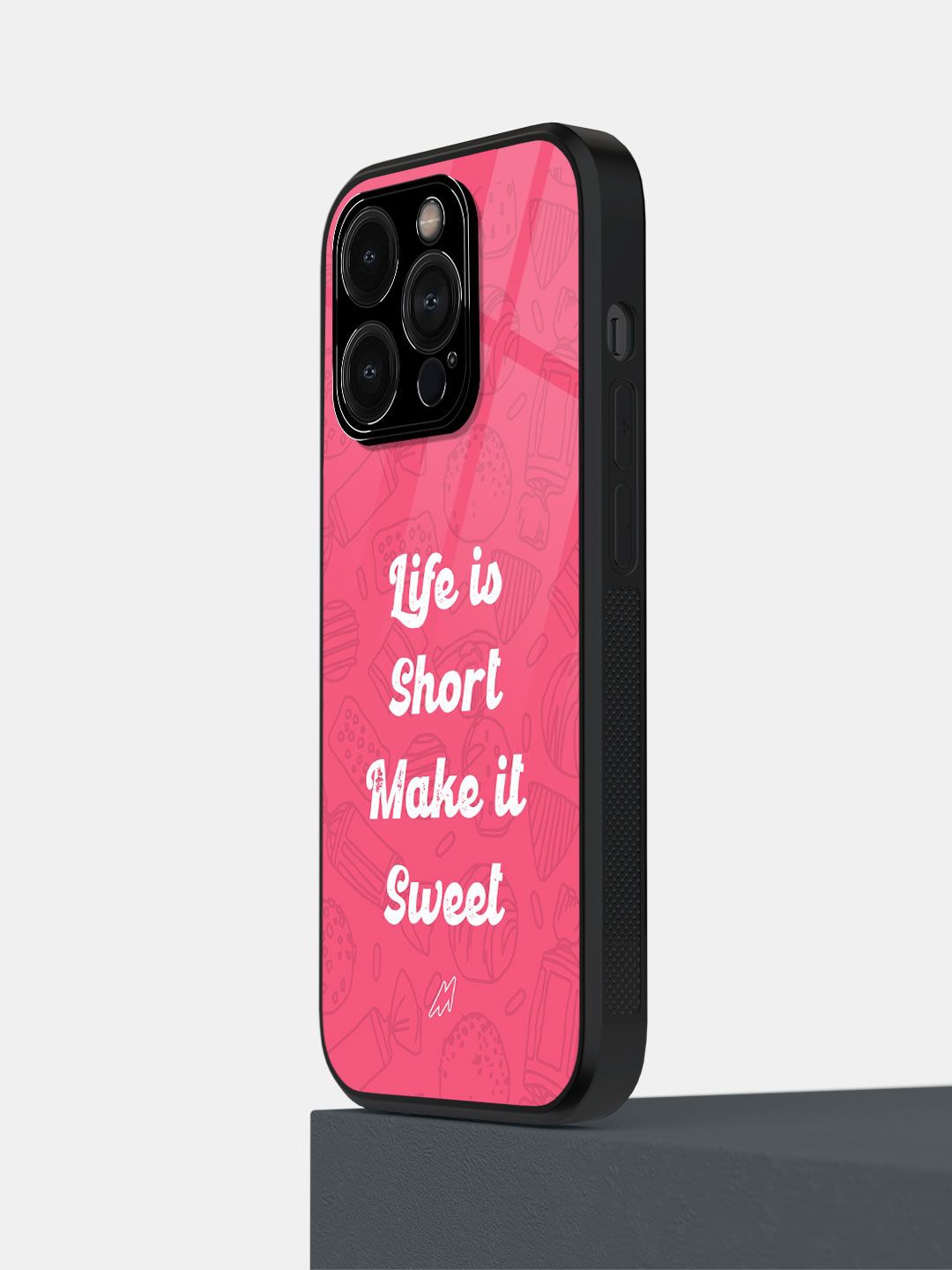 

macmerise Typography Printed iPhone 14 Pro Back Case Mobile Accessories, Pink