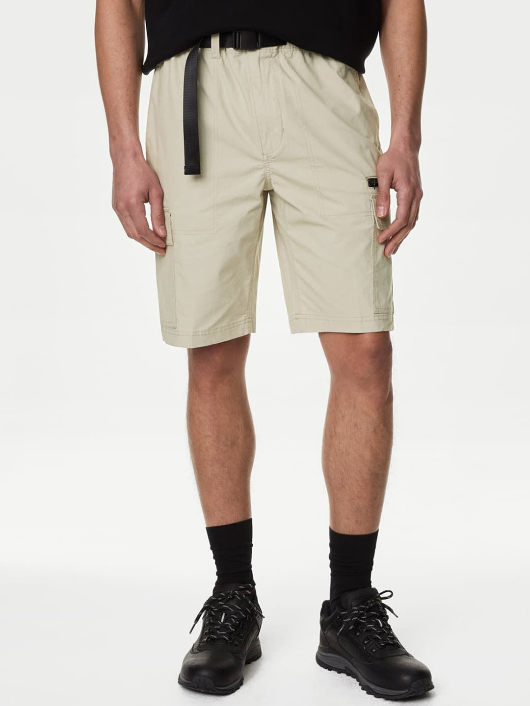 

Marks & Spencer Men Cargo Shorts with Stormwear, Cream