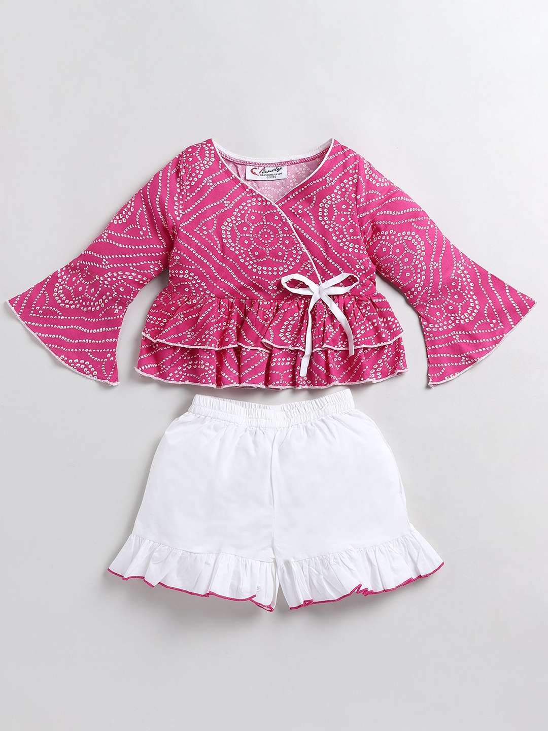 

M'andy Girls Printed Top with Shorts, Pink