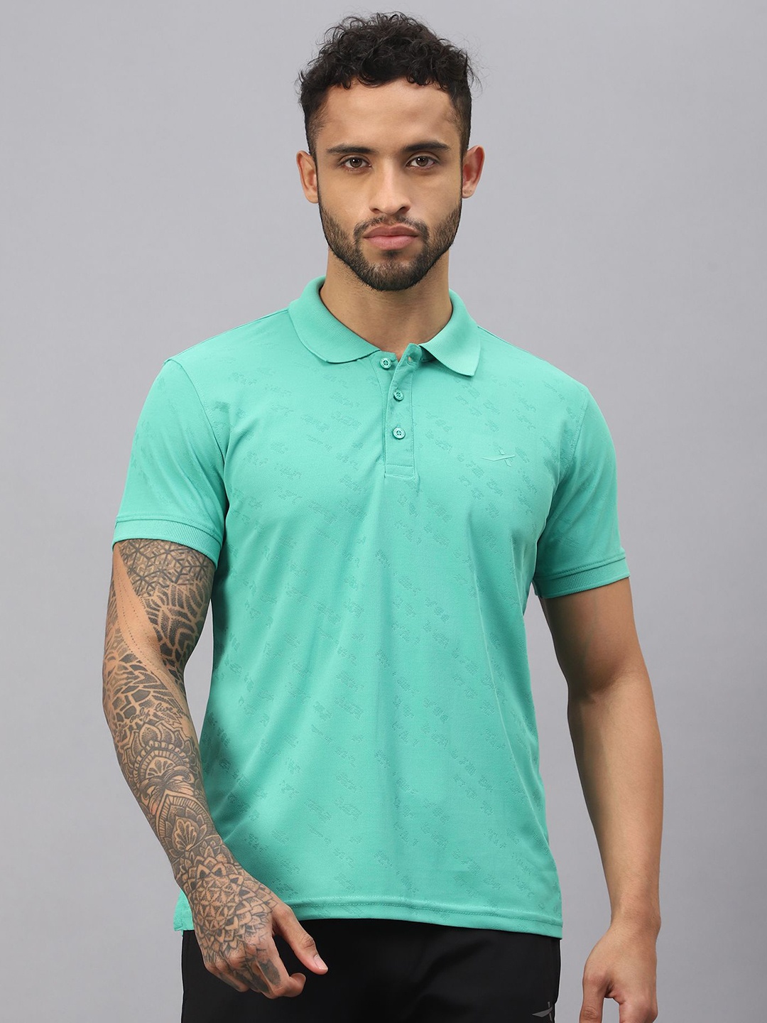 

VECTOR X Men Solid Polo Collar T-Shirt, Green