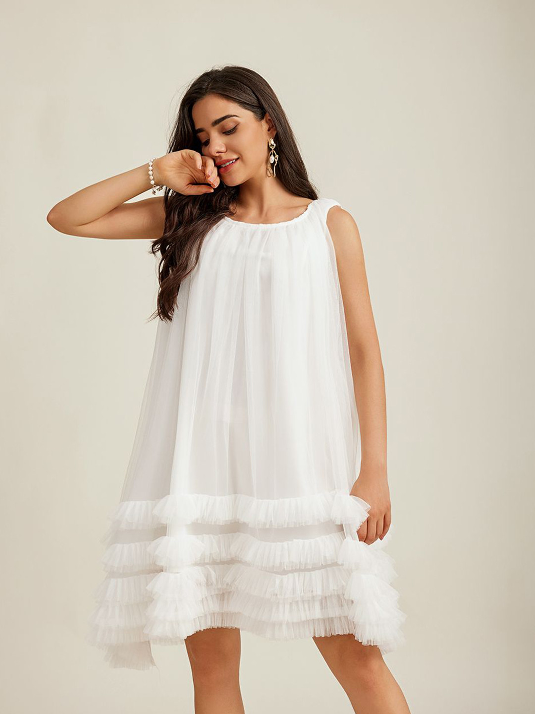 

JC Collection A-Line Dress, White